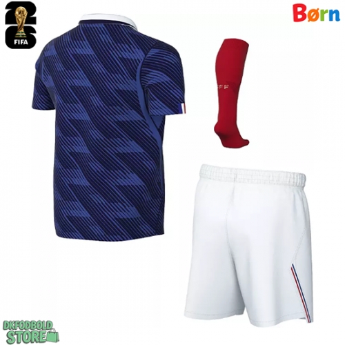 Frankrig Replika Babytøj Hjemmebanesæt Børn VM 2026 Kortærmet (+ Korte bukser)